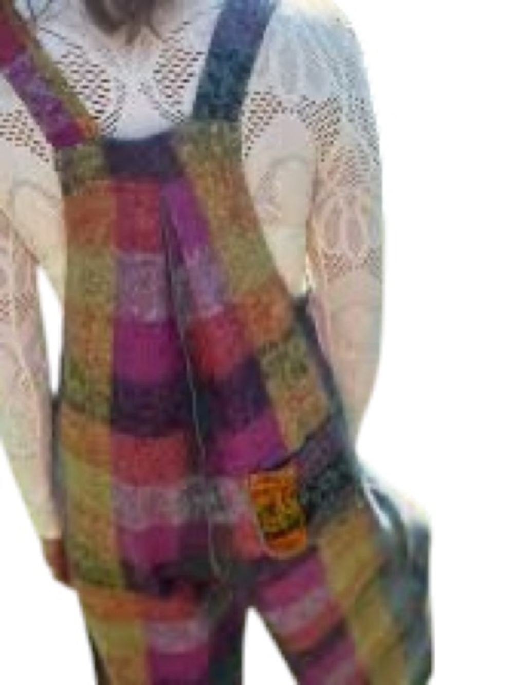 BiBi Vintage Brushed Checkered wide leg overalls - Picture 4 of 13